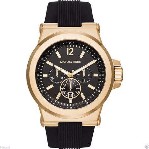 reloj michael kors hombre dorado con negro|michael kors watches ladies black.